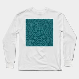 Radial Turing Pattern Square (Green) Long Sleeve T-Shirt